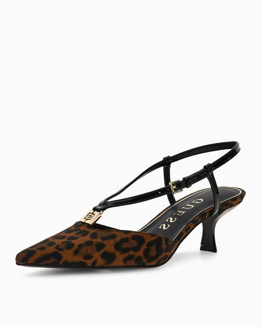 Guess Desie2 Kadın Baskılı Topuklu Ayakkabı Leopard