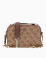 Guess Noelle Crossbody Zincir Detaylı Çapraz Askılı Çanta Latte Logo / Brown