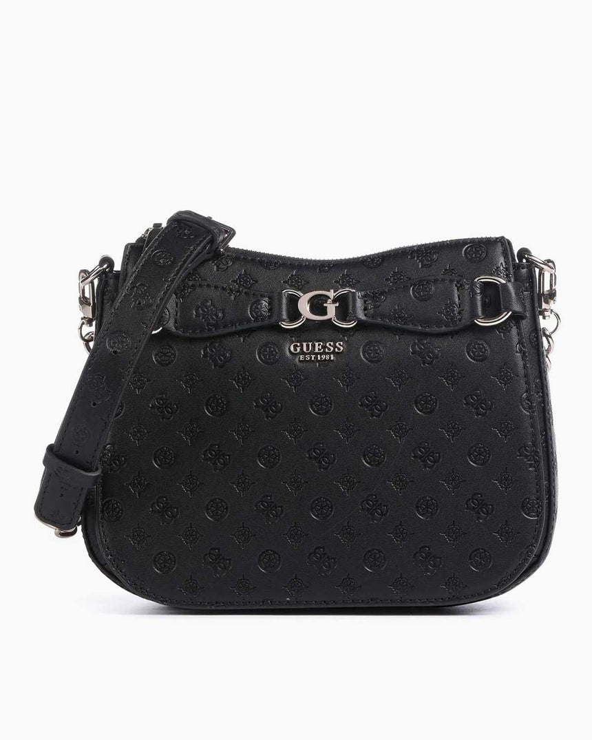 Guess Arlenal Logo Crossbody Çapraz Askılı Çanta Black Logo