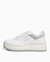 Tommy Hilfiger Retro Basket Flatform Patent Kadın Sneaker Ecru / Light Cast