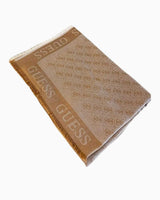 Guess Kefiah Textile Logolu Şal Latte Logo