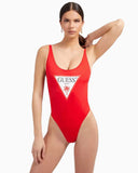 Guess One Piece Logo Detaylı Mayo Cherry Bloom