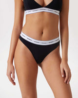 Guess Carrie Thong Logolu Külot Jet Black