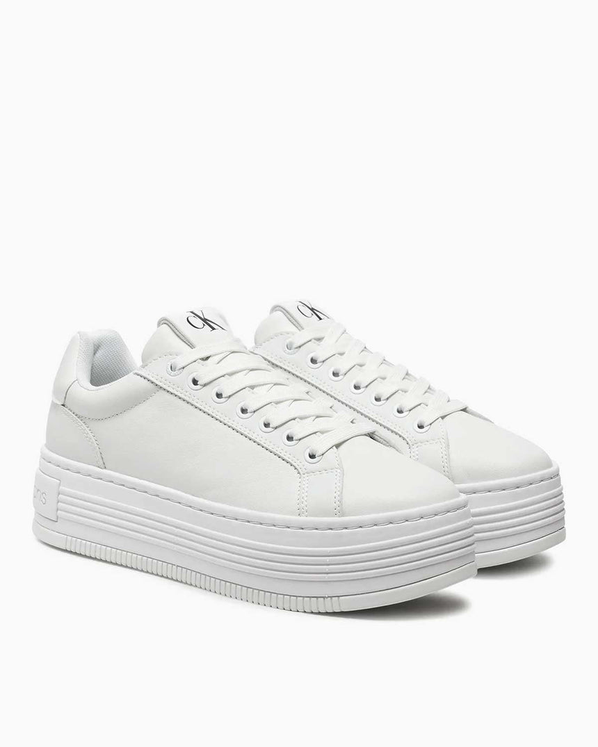 Calvin Klein Jeans Bold Platform Low Top Sneakers Triple Bright White