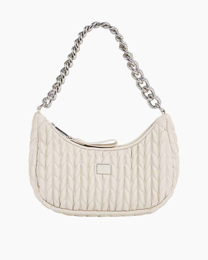 Tommy Hilfiger Iconic Quilted Omuz Çantası Newsprint