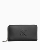Calvin Klein Sculpted Deboss Fermuarlı Kadın Cüzdan Black