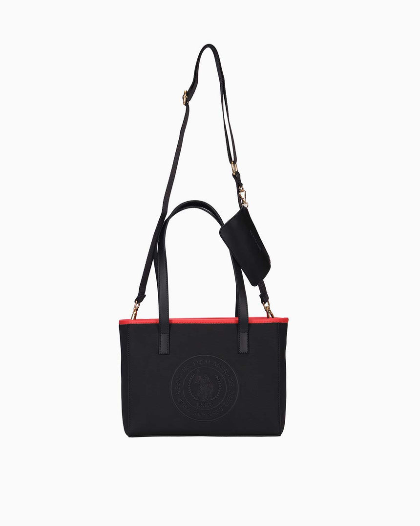 Us Polo Assn Mini Cüzdan Detaylı El Çantası Lacivert - Kırmızı