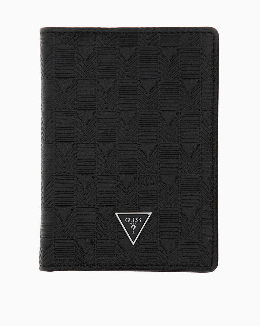 Guess Dublin Logolu Dikey Cüzdan Black