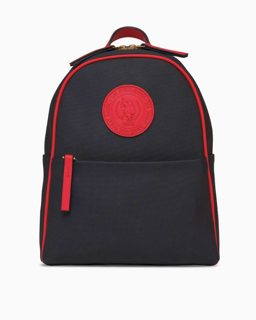 Us Polo Assn Fermuar Detaylı Sırt Çantası Lacivert - Kırmızı