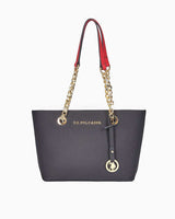 Us Polo Assn Zincir Detaylı Omuz Çantası Lacivert - Kırmızı - Beyaz