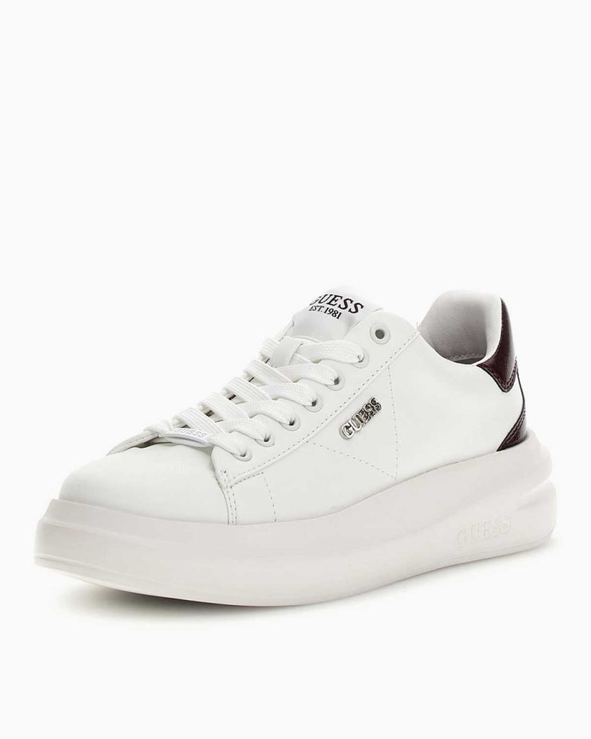Guess Elbina10 Baskılı Kadın Deri Sneaker White Wine