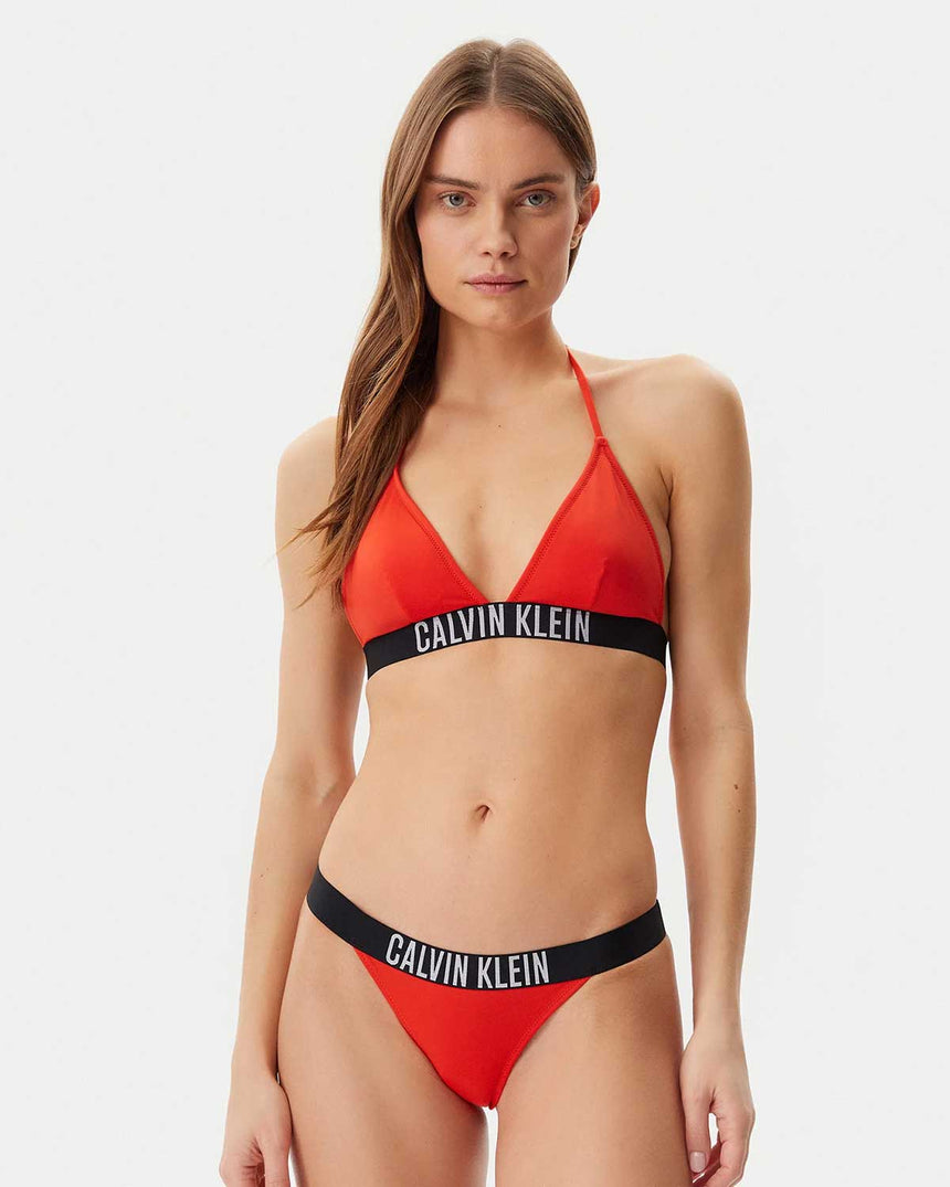 Calvin Klein Swim Bottoms Brazilian Bikini Altı Flaming Chili