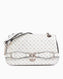 Guess Eliette Flap Logo Omuz Çantası White Logo