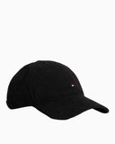 Tommy Hilfiger 6 Panelli Şerit Desenli Erkek Şapka Black