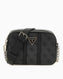 Guess Noreen Mini Sling Zincir Detaylı Çapraz Askılı Çanta Coal Logo