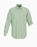 Guess Regular Fit Logolu Gömlek Green Aventurine