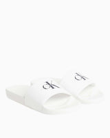 Calvin Klein Slide Monogram Flip Flops Terlik Bright White/Black