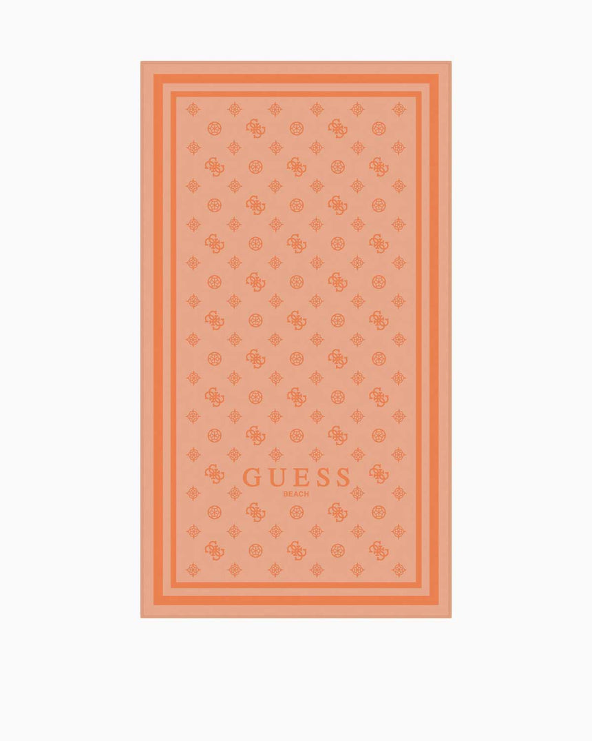 Guess Jacquard Logo Yazılı Havlu Peony Jacquard Orange