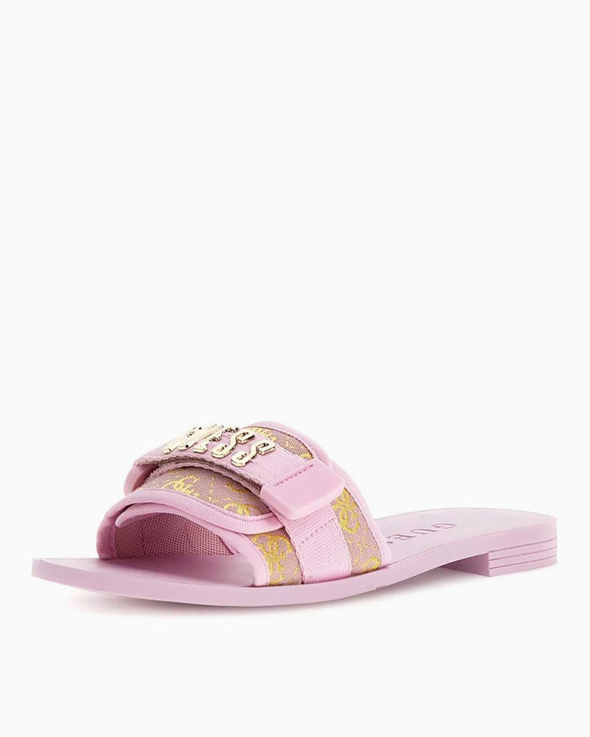 Guess Elyze4 Logolu Terlik Pink