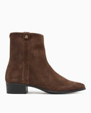 Tommy Hilfiger Sam Sivri Burunlu Fermuarlı Süet Kadın Bot Legacy Brown