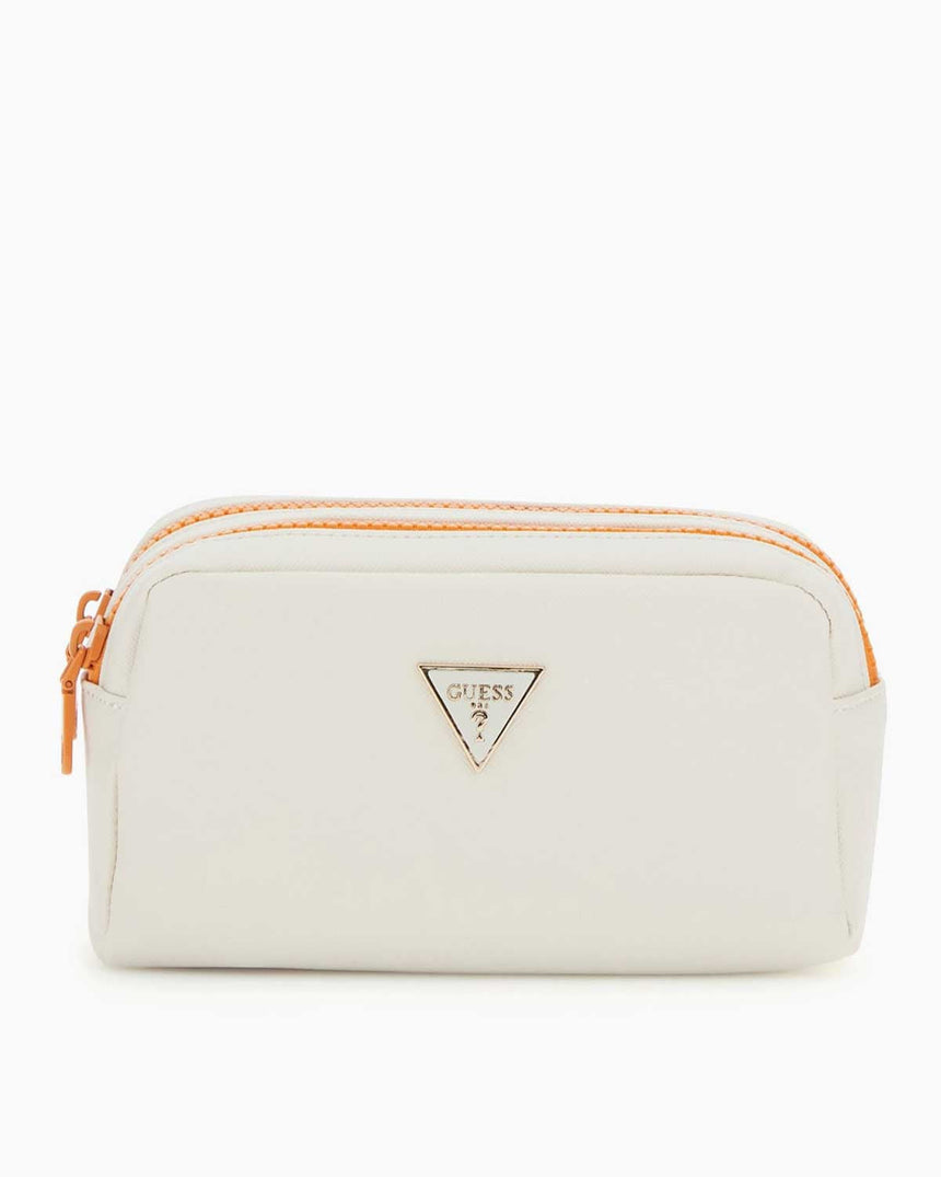 Guess Satchel Logolu Makyaj Çantası Stone Multi