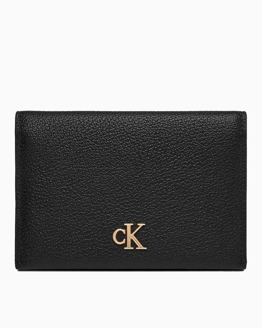 Calvin Klein Mini Monogramlı Katlanabilir 6CC Kadın Kartlık Black