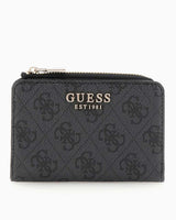 Guess Laurel Slg Zip Around Cüzdan Coal Logo
