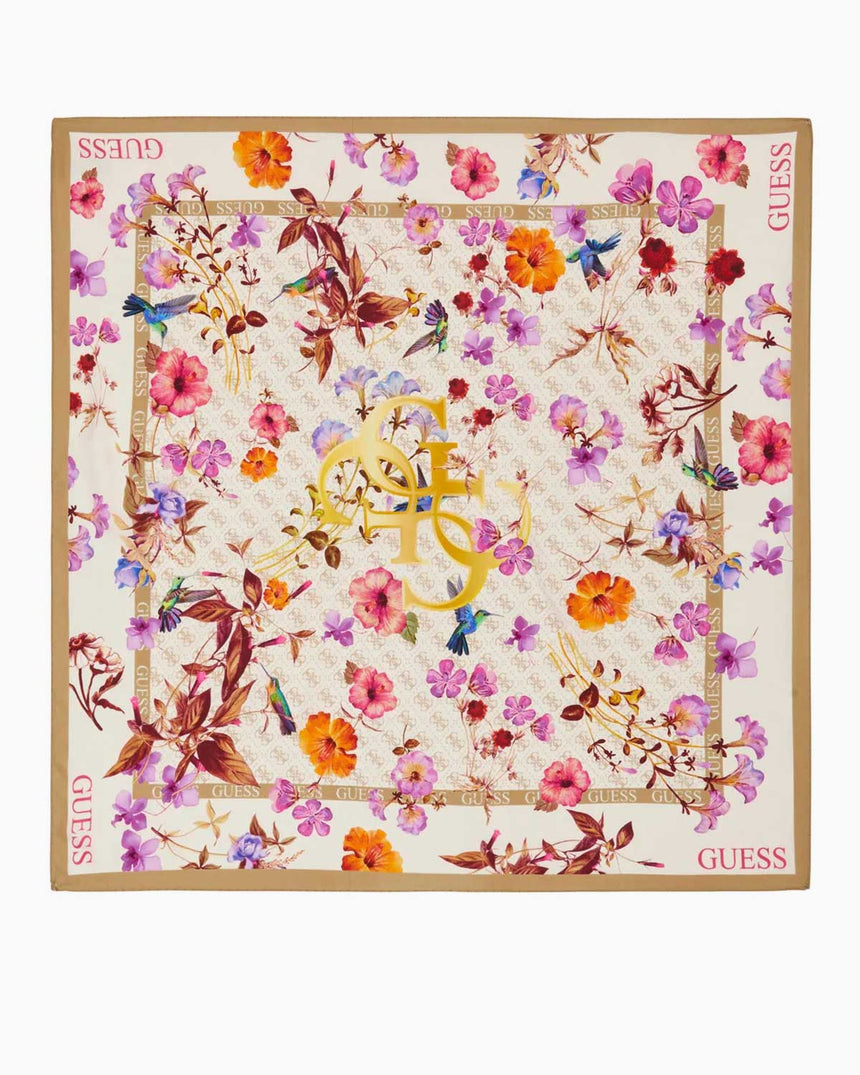 Guess Foulard Textile Eşarp Beige Multi