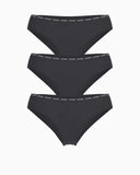 Guess 3Pack Basic Brief Logolu Külot Jet Black A996