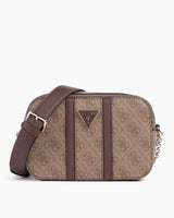 Guess Noreen Mini Sling Zincir Detaylı Çapraz Askılı Çanta Latte Logo / Brown