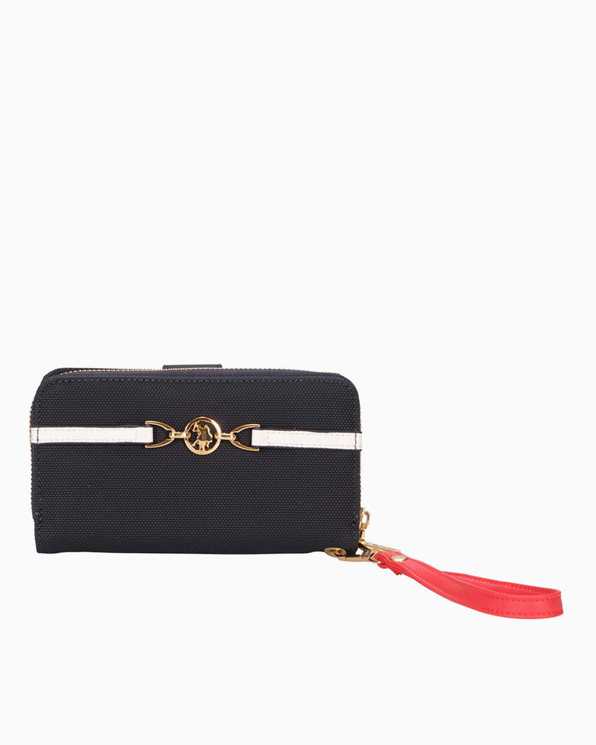 Us Polo Assn  Tutma Kulplu Portföy Cüzdan Lacivert - Kırmızı - Beyaz