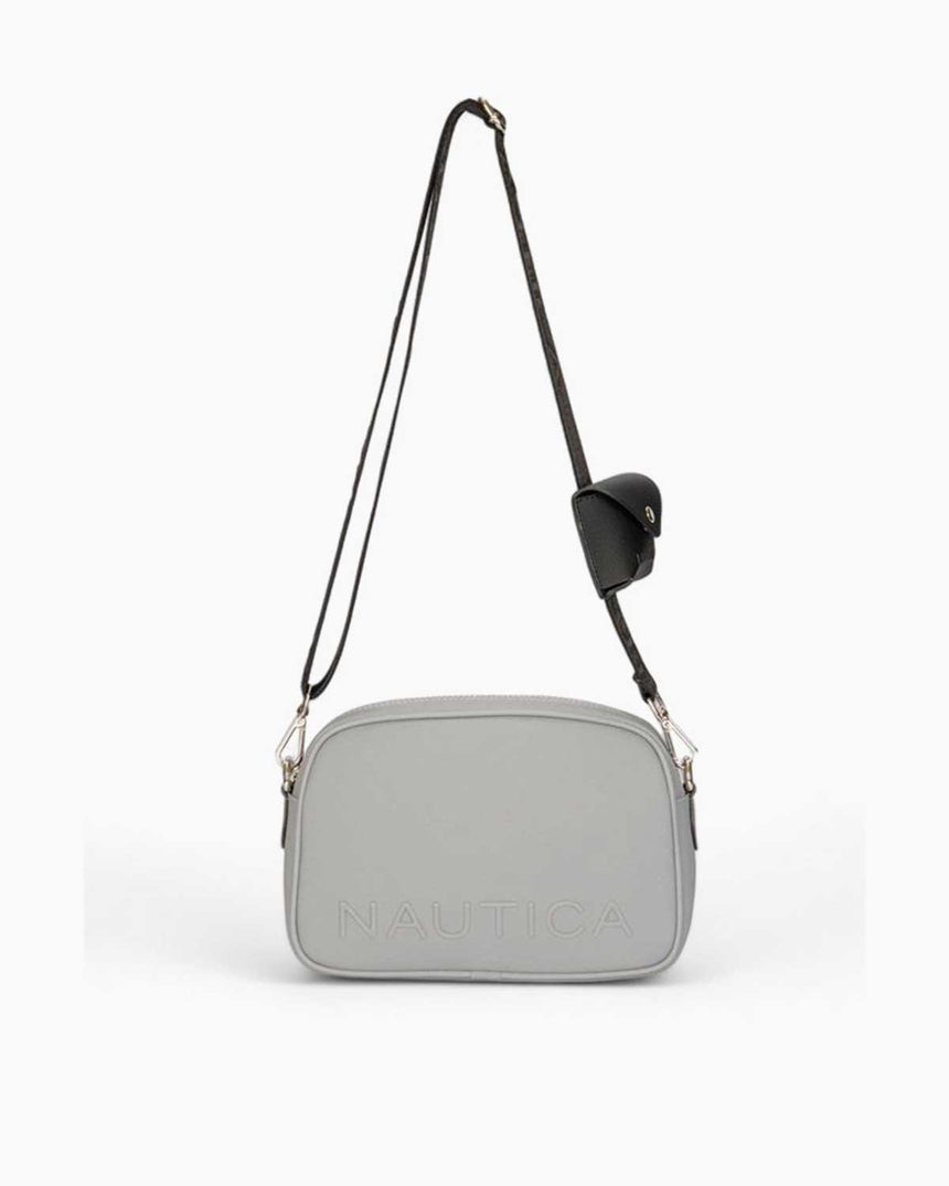 Nautica Mini Cüzdan Detaylı Çapraz Askılı Çanta Koyu Gri