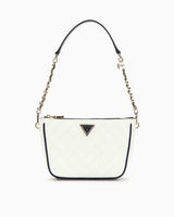 Guess Cruise Vibe Zincir Detaylı Omuz Çantası White/Navy