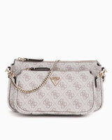 Guess Anadela Noelle II Çift Pouch Kadın Çapraz Askılı Çanta Dark Oak