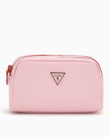 Guess Satchel Logolu Makyaj Çantası Pink Multi