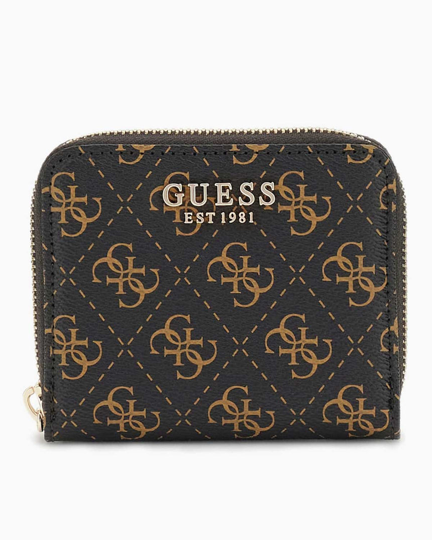 Guess Laurel Slg Logo Baskılı Cüzdan Brown Logo