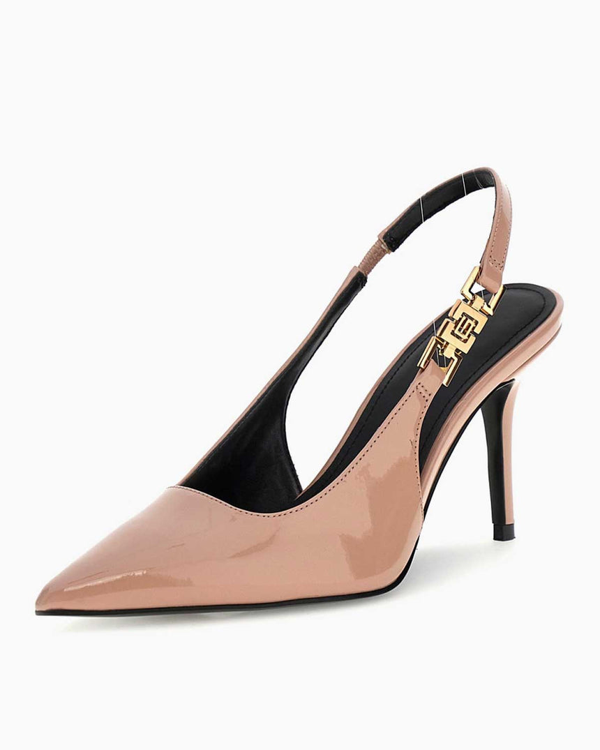 Guess Nassha Rugan Logo Detaylı Topuklu Stiletto Nude