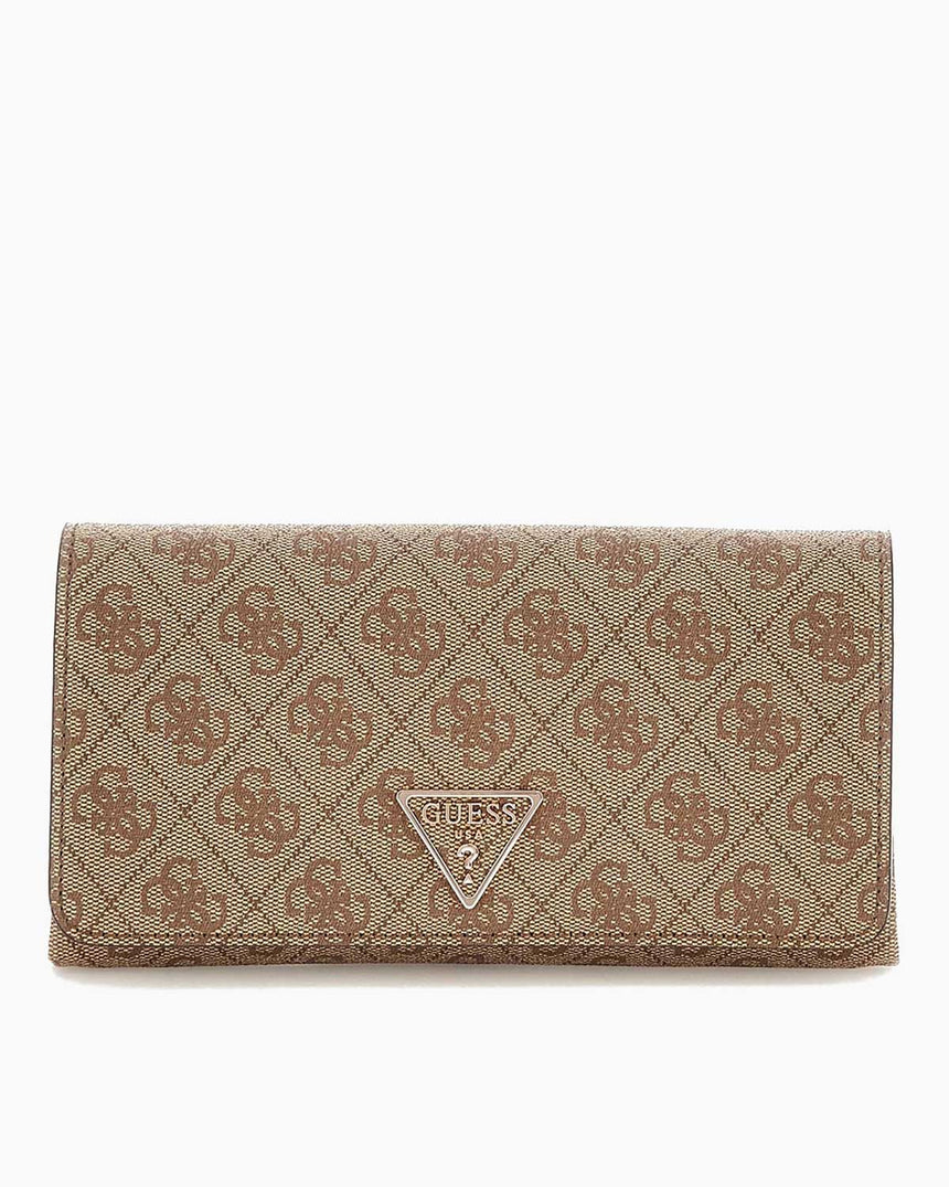 Guess Noelle Satchel Flap Çapraz Askılı Çanta Latte Logo / Brown