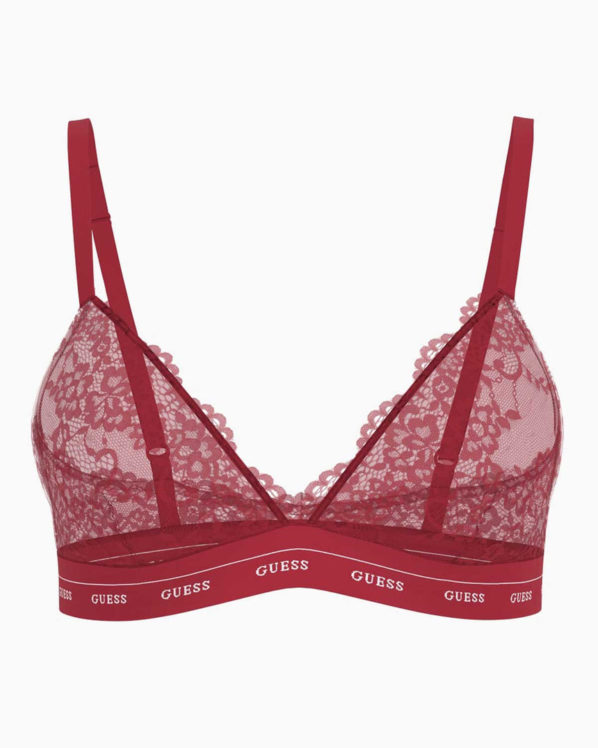Guess Jane Triangle Logolu Bralet Siren Red