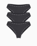 Guess 3Pack Basic Brazilian Külot Jet Black A996