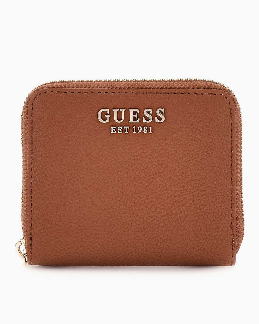 Guess Laurel Gregoria Fermuarlı Küçük Boy Kadın Cüzdan Cognac