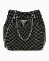 Guess Zalina Pouch Taşlı Omuz Çantası Black