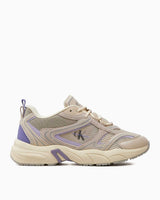 Calvin Klein Retro Tennis Runner Sneakers Eggshell/Pastel Lilac/Aster Purple