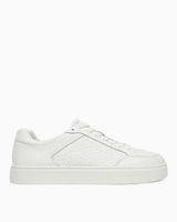 Calvin Klein Düz Taban Monogram Logo Baskılı Erkek Sneaker Triple White Allover