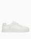 Calvin Klein Düz Taban Monogram Logo Baskılı Erkek Sneaker Triple White Allover