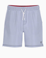 Guess Swimtrunk Medium Board Deniz Şortu White Blue Seersucke