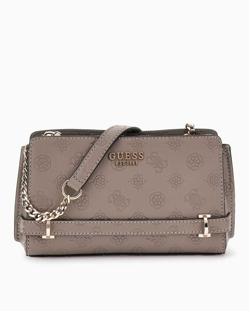 Guess Zarela Zincir Detaylı Çapraz Askılı Çanta Dark Oak