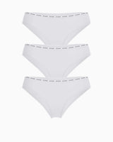 Guess 3Pack Basic Brief Logolu Külot Pure White