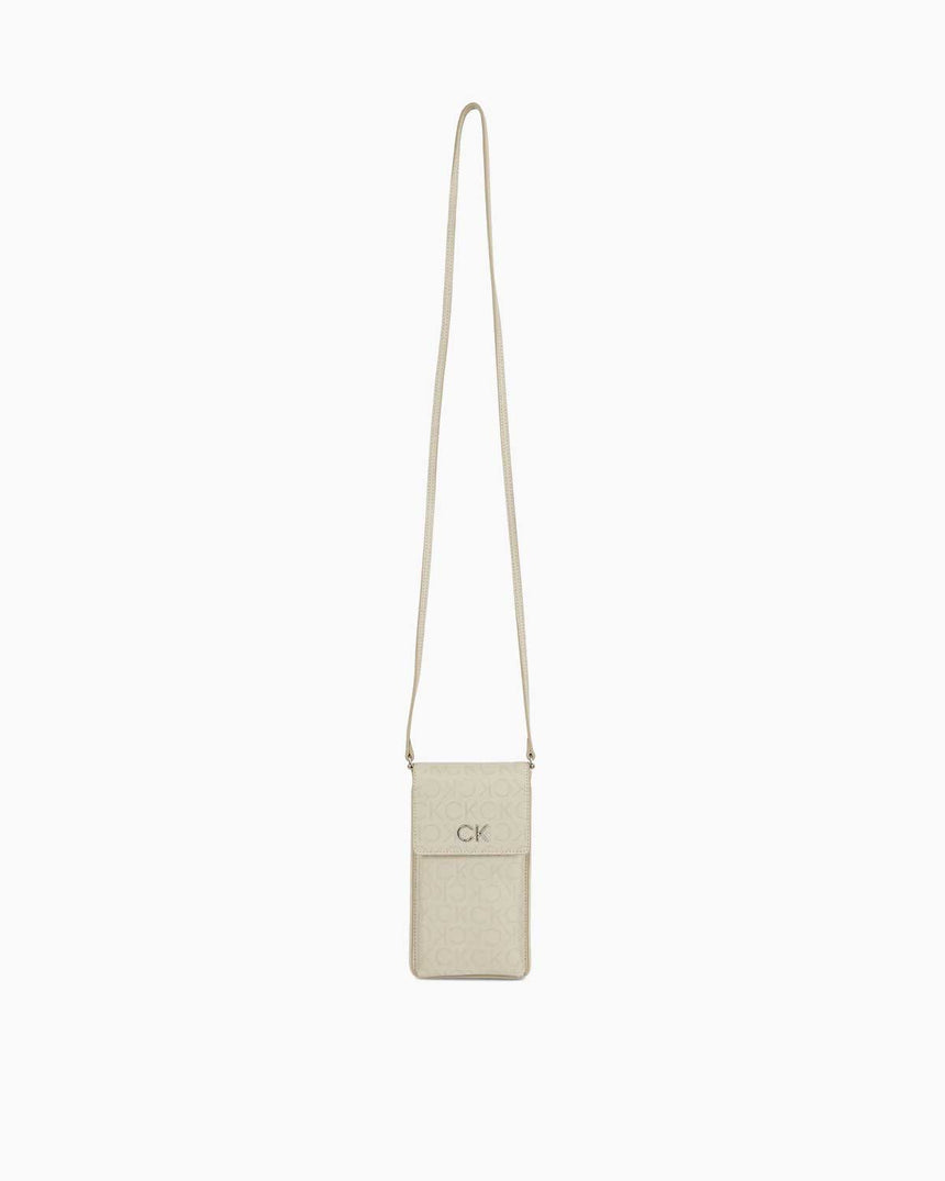 Calvin Klein Phone Crossbody Çapraz Askılı Telefon Çantası Stoney Beige Epi Mono