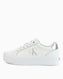 Calvin Klein Jeans Bold Flatform Lace Up Sneakers Bright White/Silver